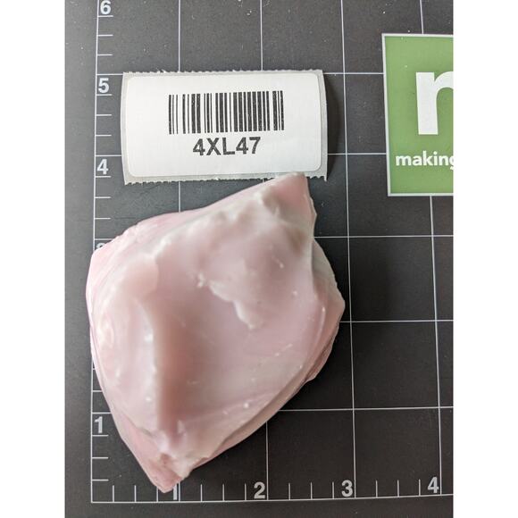 Pink Milk Glass Swirl Slag Art Glass Cullet Opaque Cotton Candy Pink #4XL47 - Picture 5 of 5